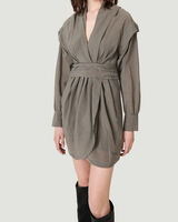 KOYU STRUCTURED PUFF SLEEVE MINI DRESS image number null